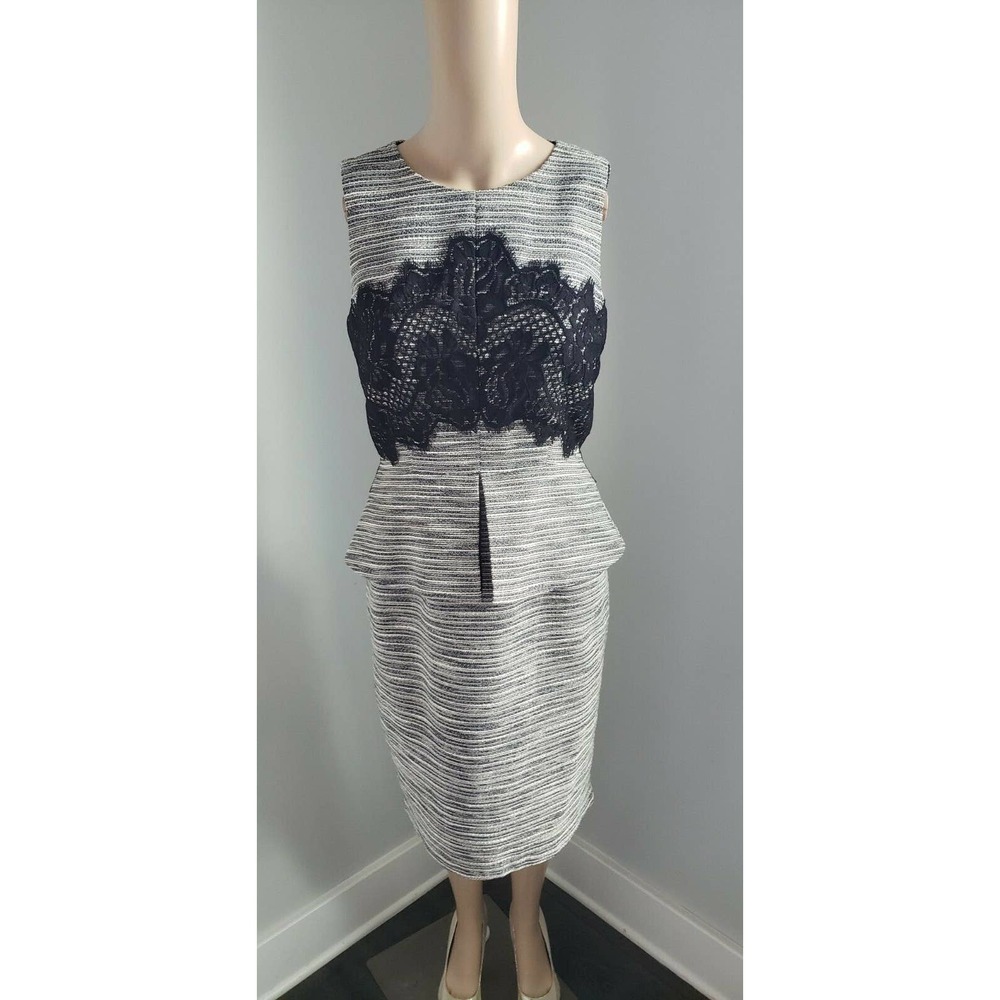 Antonio Melani Billy Tweed Lace Sheath Dress Sz 2